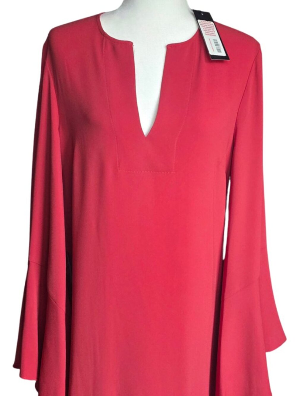 NWT BCBG MAXAZRIA TEEGAN LONG SLEEVE RUFFLE DRESS SZ S